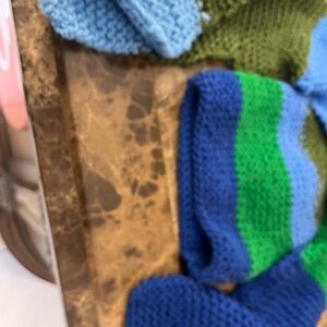 Striped Blue and Green Kids Hat